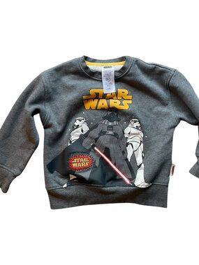 Star Wars darth vader Gray and Yellow pullover sweatshirt boys 4